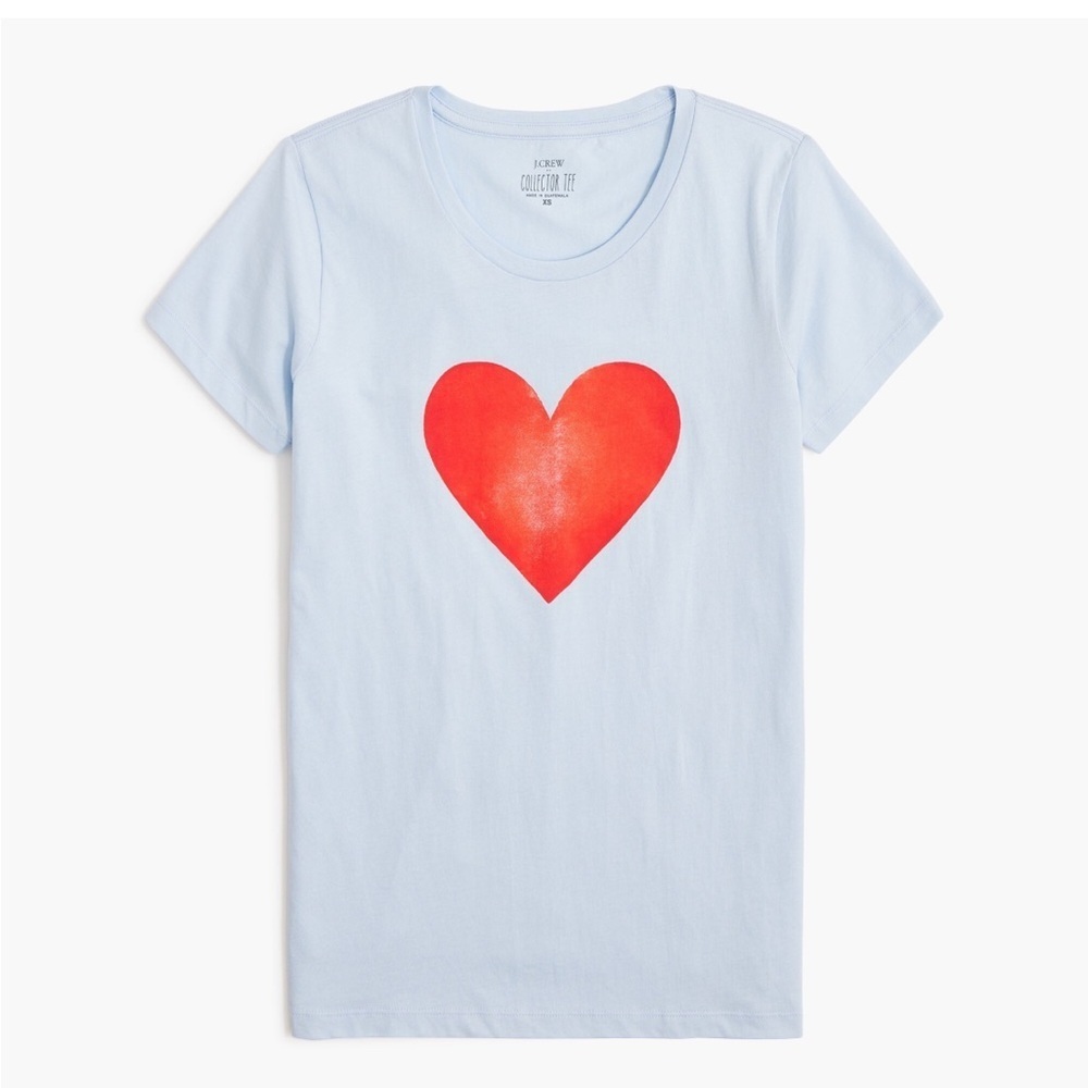 J. Crew “Collector Tee” Heart T-shirt size XS